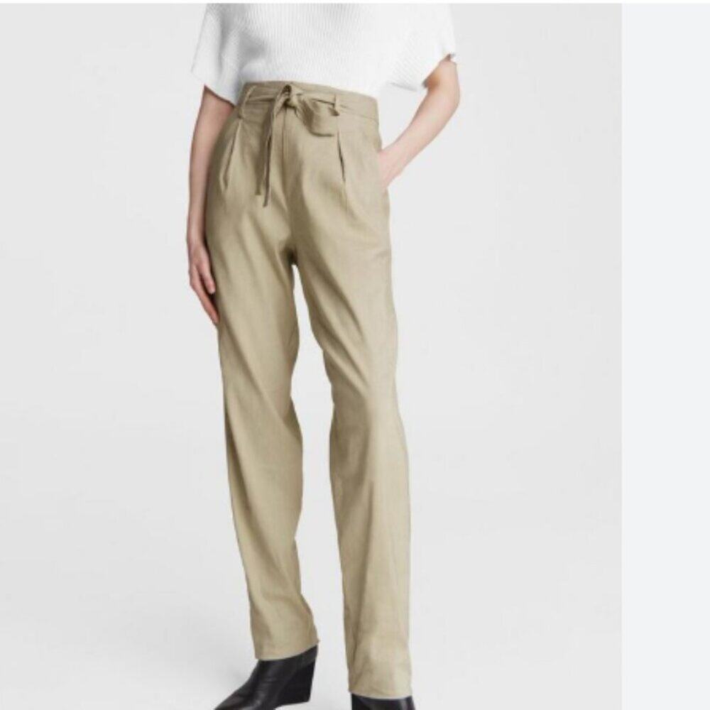 Rag & Bone Roxie Linen Blend Tapered Trouser Pant Size 16